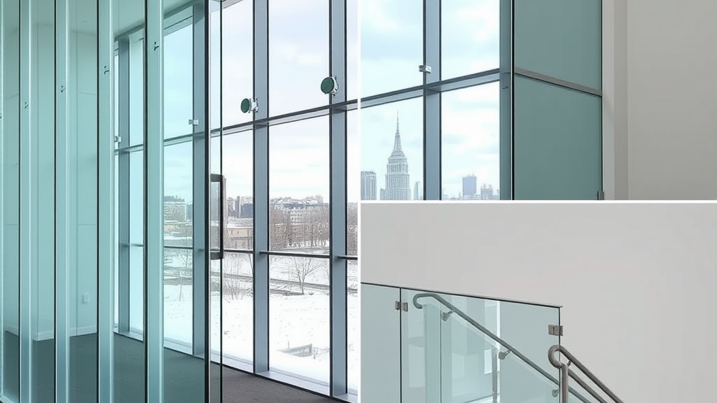 Glazed interior overlooking a city skyline